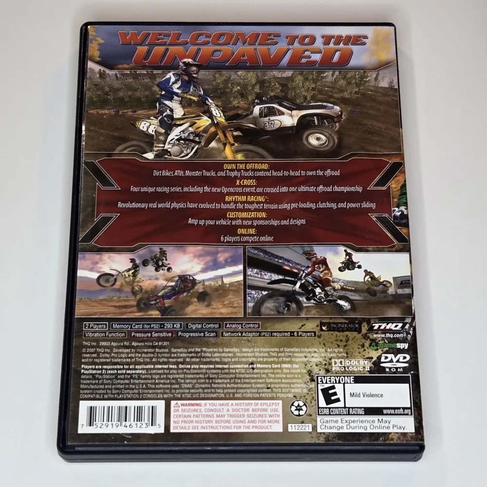 MX vs. ATV Untamed for PlayStation 2 Ps2 THQ Complete Tested Working With Manual